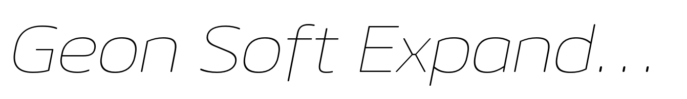 Geon Soft Expanded Thin Italic